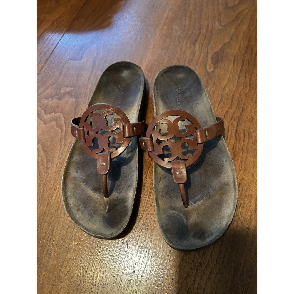 Tory Burch Miller Cloud Women's Sandals Aged Camello Size 9M